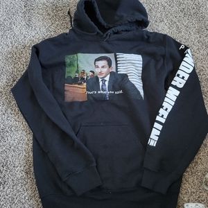 S The Office black “That’s what she said” graphic Dunder Mifflin hoodie
